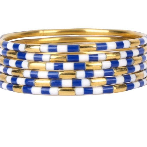 Budhagirl Jewelry Authentic Budhagirl Blue White Veda Bracelet Set